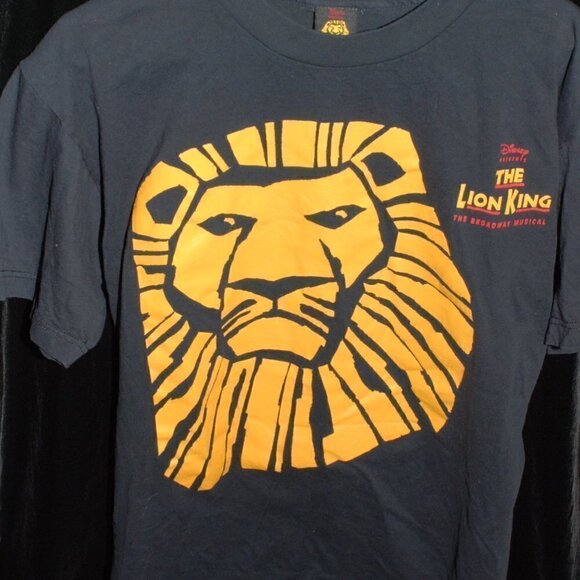 THE LION KING 1998 New York Broadway Musical Black Short Sleeve T-shirt LARGE - Picture 1 of 6